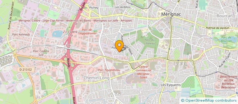 localisation de l'entreprise B.P.M.SANTE  MERIGNAC