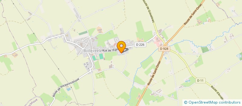 localisation de l'entreprise B.P.N.A  BOLLEZEELE