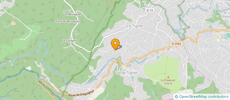 localisation de l'entreprise B.P. ONIRIA à LE TIGNET