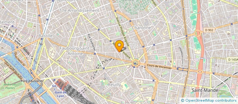 localisation de l'entreprise B.P.R.  PARIS