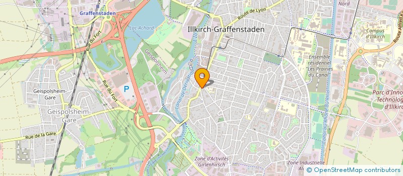 localisation de l'entreprise B.P.R. CHIMIE à ILLKIRCH-GRAFFENSTADEN