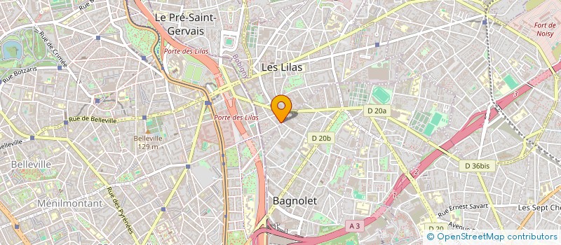 localisation de l'entreprise B P R D à LES LILAS