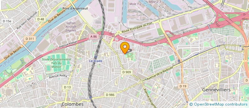 localisation de l'entreprise B.P. RENOV à COLOMBES