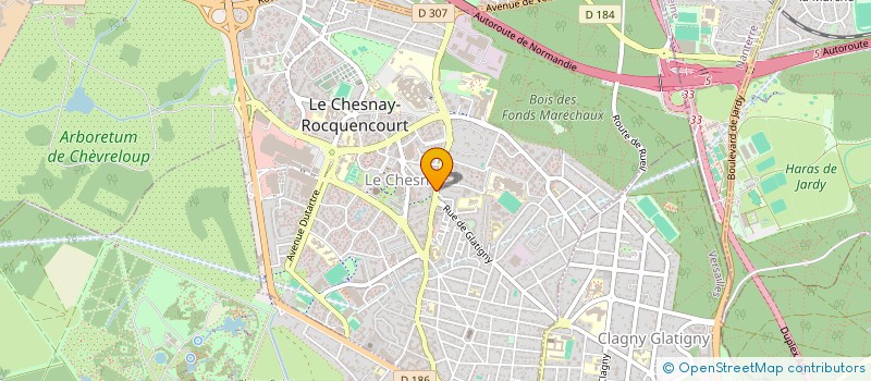 localisation de l'entreprise B.P. RENOVA à LE CHESNAY-ROCQUENCOURT