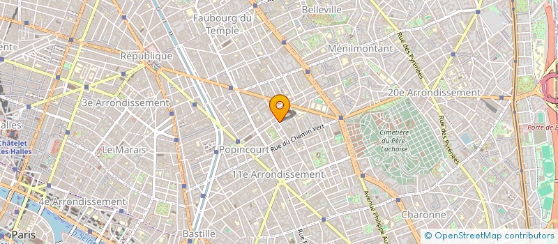 localisation de l'entreprise B.P.T.  PARIS