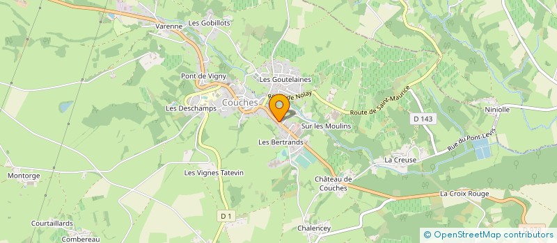 localisation de l'entreprise B'PACK à COUCHES