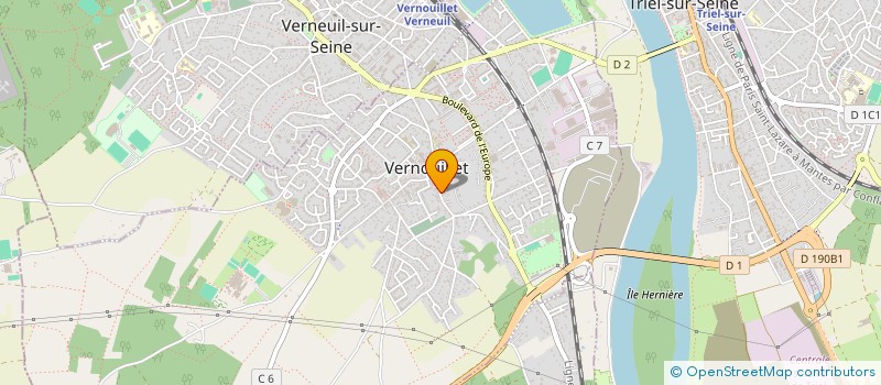 localisation de l'entreprise B-PARTNERS à VERNOUILLET
