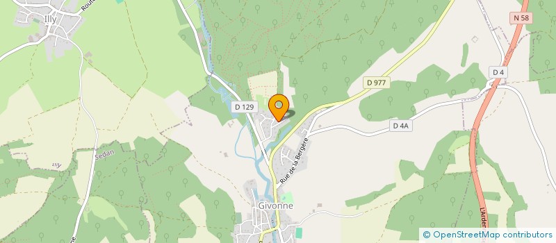 localisation de l'entreprise B-QUATRE  GIVONNE