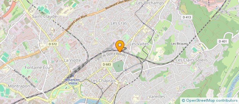 localisation de l'entreprise B.R.  BESANCON