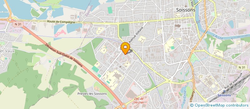 localisation de l'entreprise B.R.B à SOISSONS