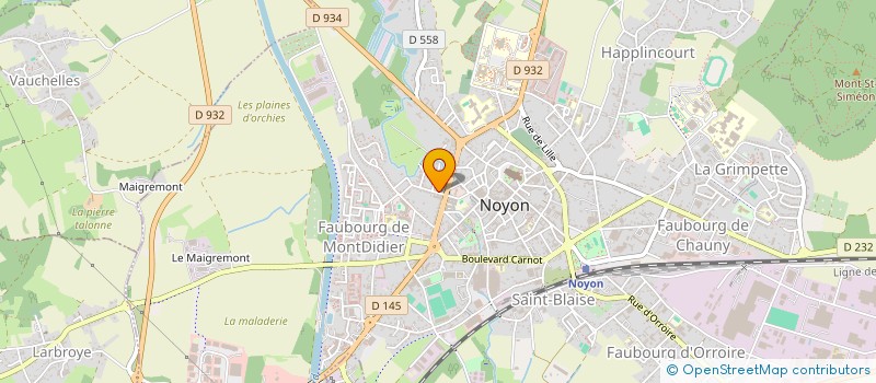 localisation de l'entreprise B.R.B  NOYON