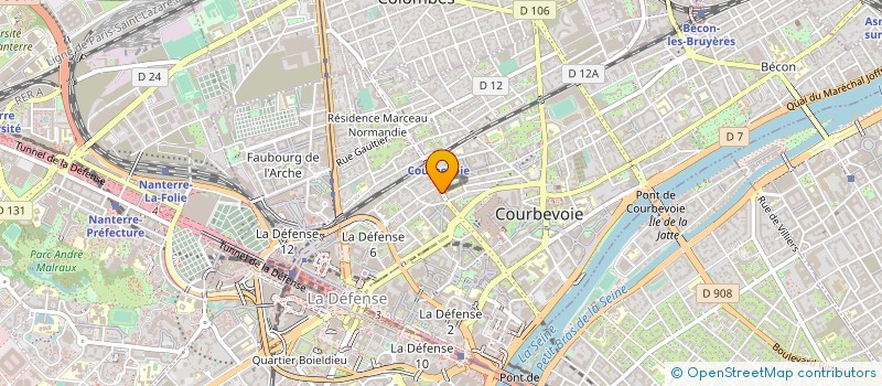 localisation de l'entreprise B.R.C. à COURBEVOIE
