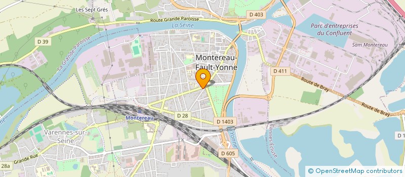localisation de l'entreprise B.R.C.T.  MONTEREAU-FAULT-YONNE