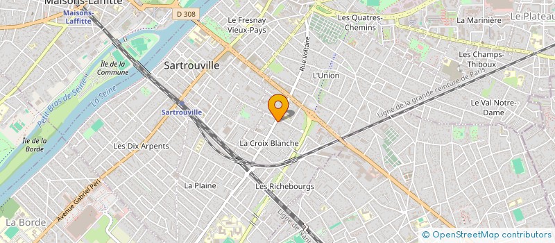 localisation de l'entreprise B&R CARS à SARTROUVILLE