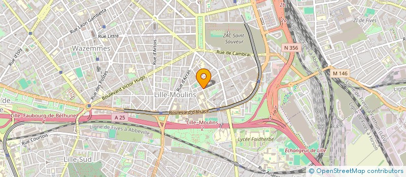 localisation de l'entreprise B & R DEVELOPPEMENT à LILLE