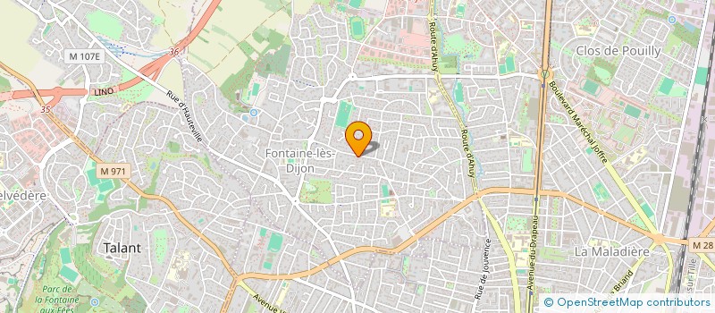 localisation de l'entreprise B.R.G.D.  FONTAINE-LES-DIJON