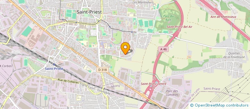 localisation de l'entreprise B R H PEINTURE  SAINT-PRIEST