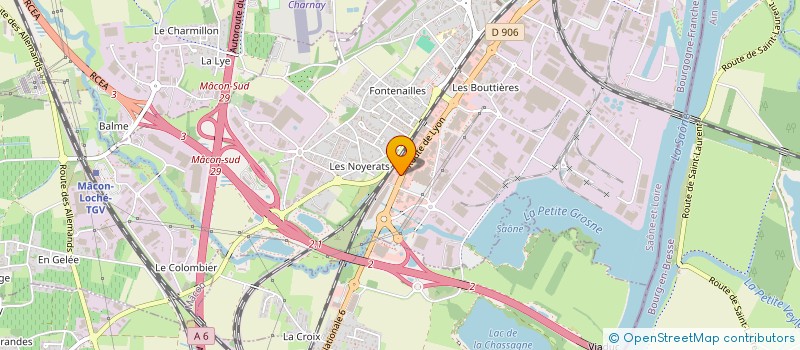 localisation de l'entreprise B.R. HOLDING à MACON