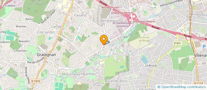 localisation de l'entreprise B.R.I. IMMOBILIER à GRADIGNAN