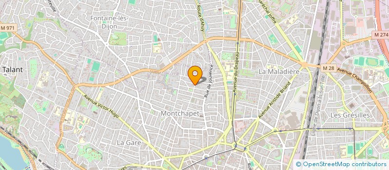 localisation de l'entreprise B.R. IMMOBILIER à DIJON