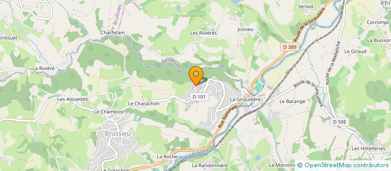 localisation de l'entreprise B R INGENIERIE  BRUSSIEU