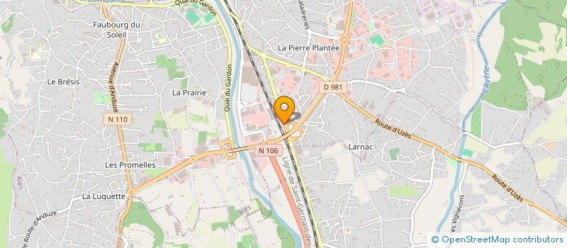 localisation de l'entreprise B.R. ITALIA PIZZA à ALES