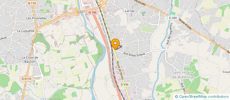 localisation de l'entreprise B.R. LE SAINT-HILAIRE  SAINT-HILAIRE-DE-BRETHMAS