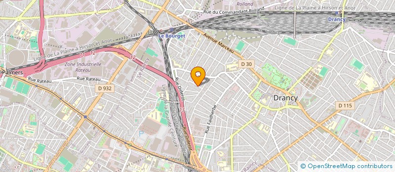 localisation de l'entreprise B.R.M. PRODUCTION  DRANCY