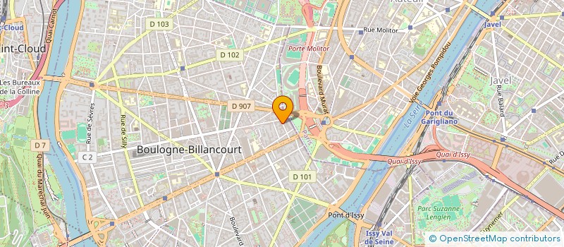 localisation de l'entreprise B.R.P. à BOULOGNE-BILLANCOURT