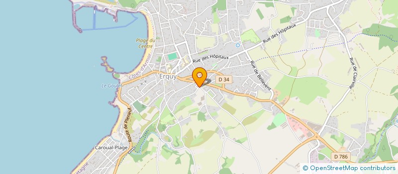 localisation de l'entreprise B.R.P.  ERQUY