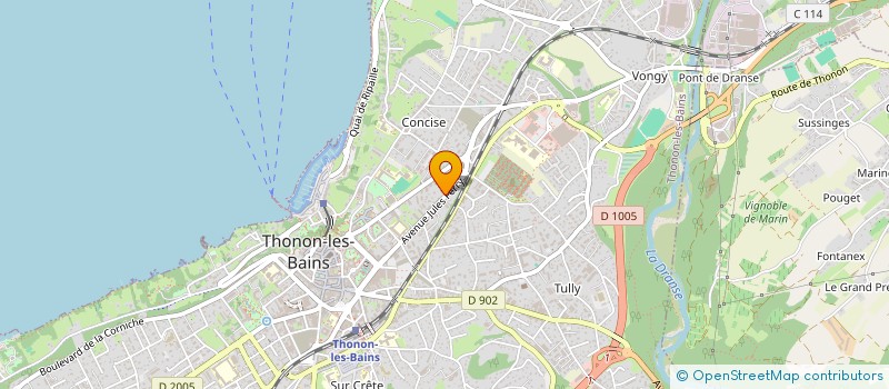 localisation de l'entreprise B.R.P. à THONON-LES-BAINS