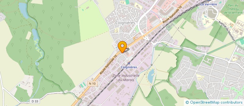 localisation de l'entreprise B R T  COIGNIERES