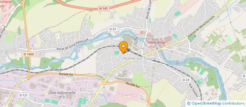 localisation de l'entreprise B. RENOVATION  RUELLE-SUR-TOUVRE