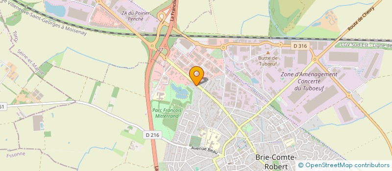 localisation de l'entreprise B. RENT  BRIE-COMTE-ROBERT