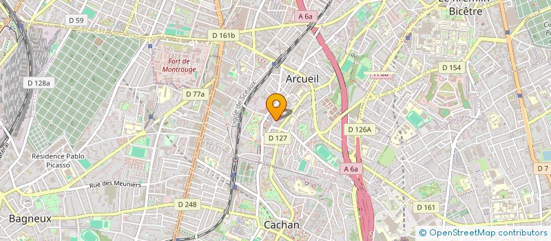 localisation de l'entreprise B RENT CARS  ARCUEIL