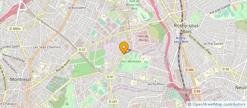 localisation de l'entreprise B.ROYAL PRIVE à MONTREUIL
