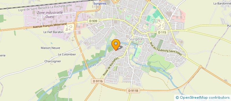 localisation de l'entreprise B&S  SURGERES