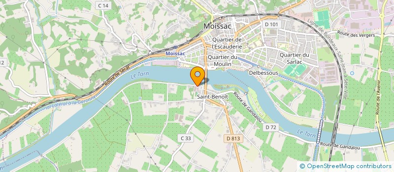 localisation de l'entreprise B.S.A à MOISSAC