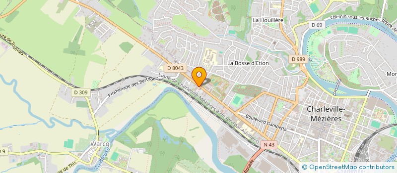 localisation de l'entreprise B.S.A à WARCQ