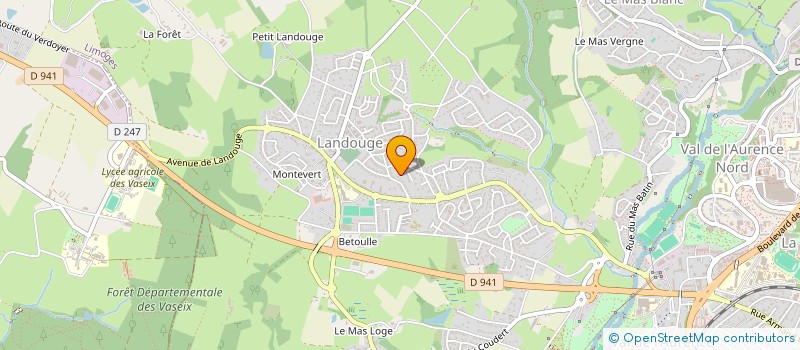localisation de l'entreprise B.S.B. à LIMOGES