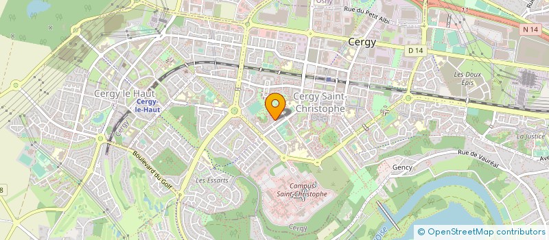 localisation de l'entreprise B.S COIFFURE  CERGY