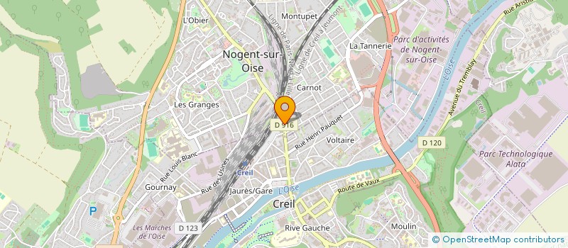 localisation de l'entreprise B.S.D.  NOGENT-SUR-OISE