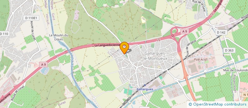 localisation de l'entreprise B.S.D. BUREAU SERVICE DIFFUSION  GALLARGUES-LE-MONTUEUX