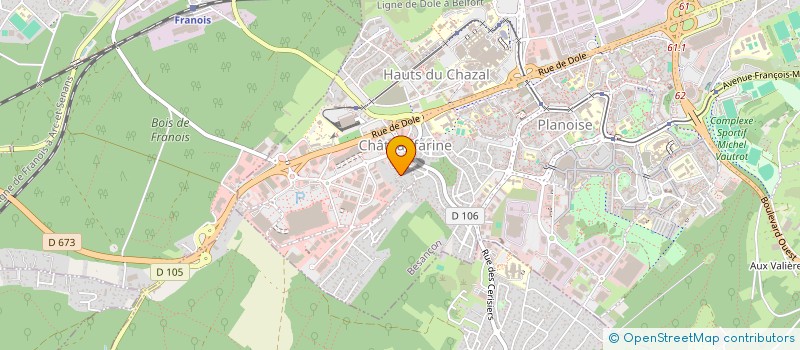 localisation de l'entreprise B.S.FC.  BESANCON