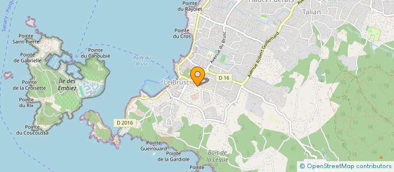 localisation de l'entreprise B.S.G.E. à SIX-FOURS-LES-PLAGES
