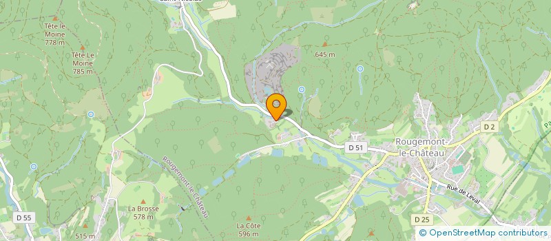 localisation de l'entreprise B S G FRANCE à ROUGEMONT-LE-CHATEAU