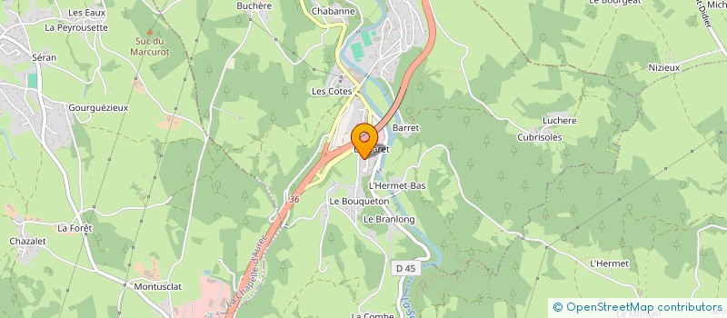 localisation de l'entreprise B.S.J. CREATIONS  PONT-SALOMON