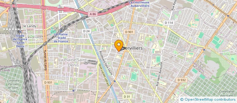 localisation de l'entreprise B S K  AUBERVILLIERS