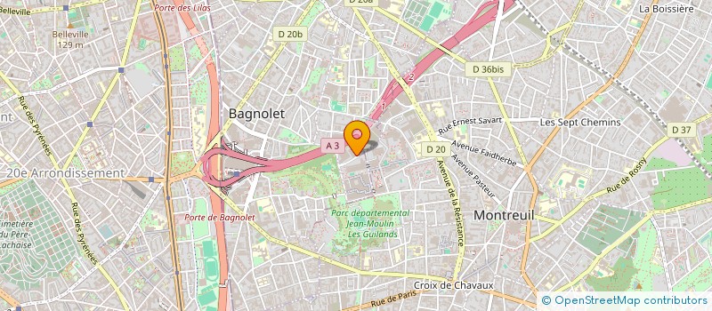 localisation de l'entreprise B S L COURSES à BAGNOLET