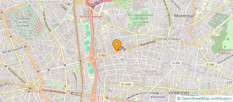 localisation de l'entreprise B.S MARKET à MONTREUIL